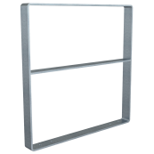 Leaning bracket made of flat steel | 70 x 70 mm | with chamfer to the inside | without cross bar | width: 800mm | hot-dip galvanized
